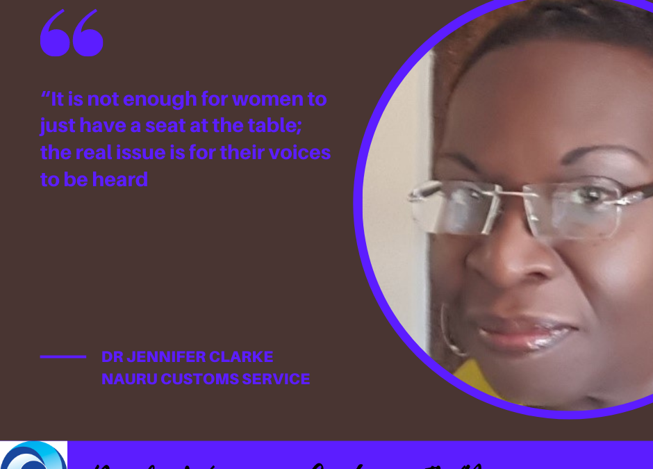 OCO/PACNEWS PACIFIC WOMEN IN CUSTOMS SERIES: “DR CLARKE USES VAST GLOBAL EXPERIENCE IN NAURU” PR09/21
