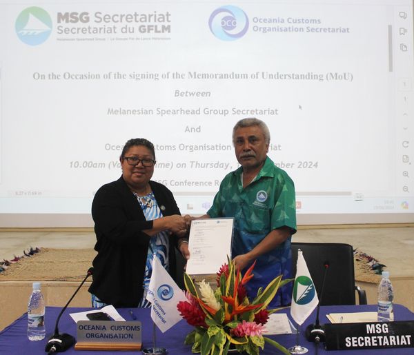 MSG & Oceania Customs Organisation RENEW MoU